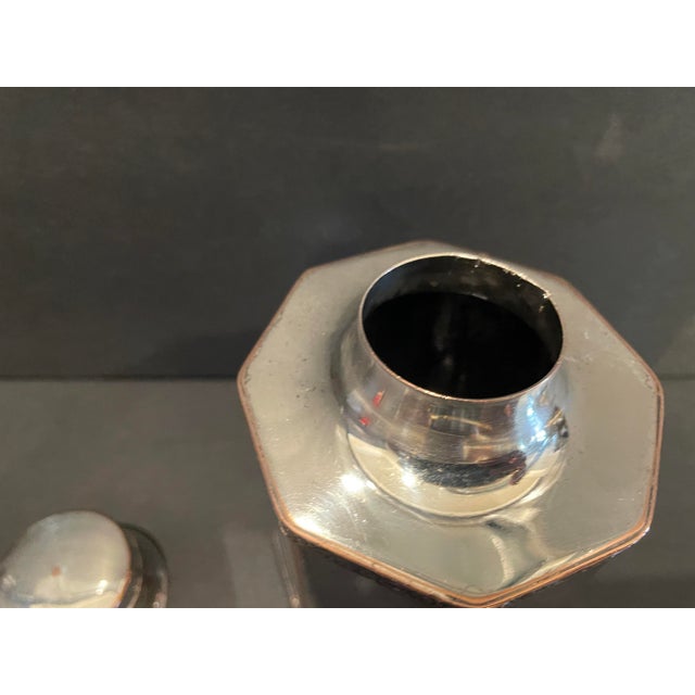 Paul Revere 1920s Octagonal Silverplate Tea Caddy For Sale - Image 4 of 11