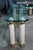Vintage Italian Regency Travertine Stone Brass & Glass Console Hall Sofa Table For Sale - Image 12 of 12