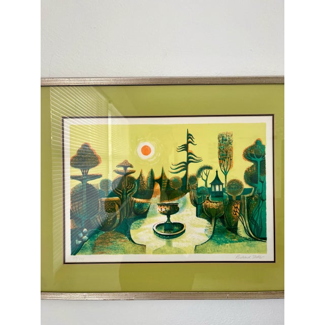 Richard Slater’s “Enchanted Garden” Pencil Signed Color Lithogragh 157/275 For Sale - Image 12 of 12