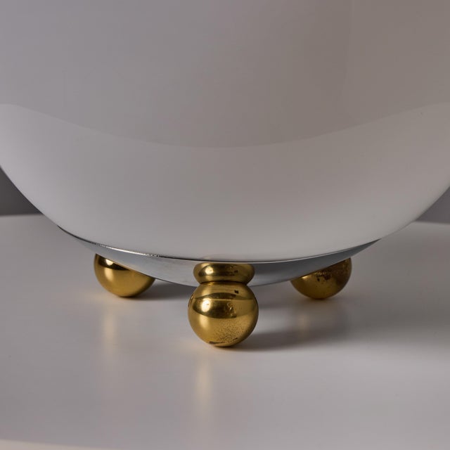 1980s Geometric Brass and Glass Table Lamp for Technolumen, Germany For Sale - Image 9 of 18