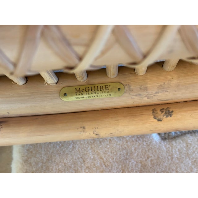 Mid-Century Modern Mid 20th Century McGuire Dining / Game Table With 4 Matching Chairs – Pristine Condition For Sale - Image 3 of 5