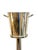 Antique Asprey of London EPNS ice or champagne bucket with removable drain on a later stainless steel stand. Ice bucket...