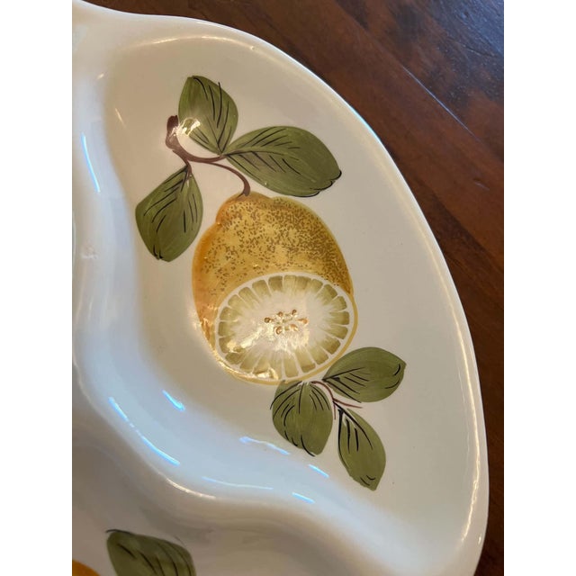 Ceramic Italian Lemon Divided Ceramic Serving Dish For Sale - Image 7 of 7