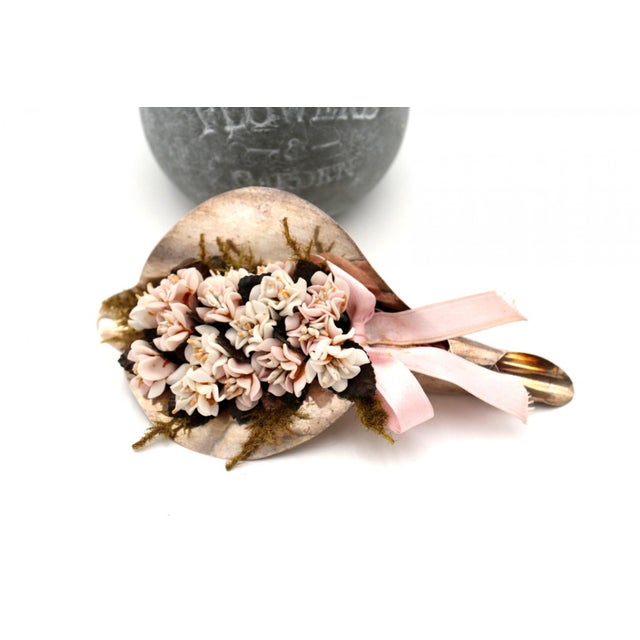 Silver Flower Bouquet in Smooth For Sale - Image 3 of 5