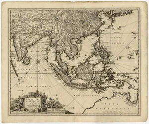 Antique Map of the Strait of Malacca, 1670