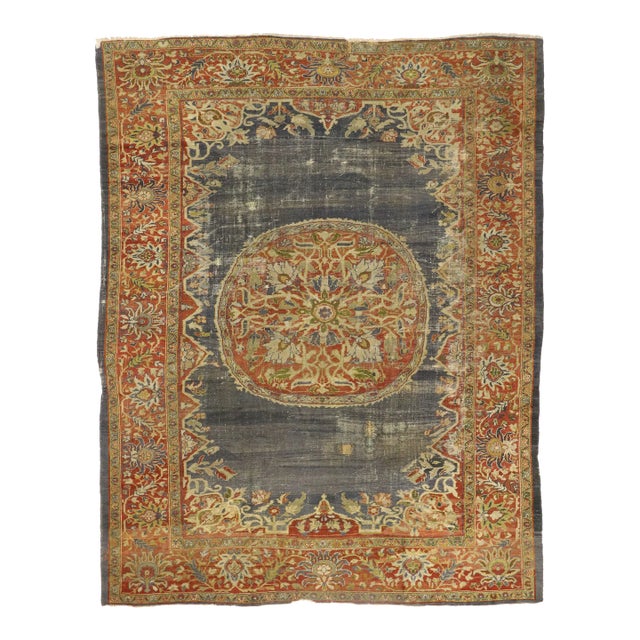 Antique Persian Sultanabad Rug - 09'03 x 11'09 For Sale