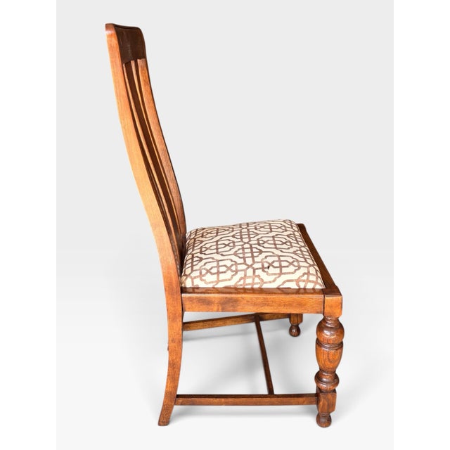 Wood Fully Restored 1930s Draw Leaf Table. Quarter Sawn Solid Oak With Original Matching Chairs - Set of 4 Chairs For Sale - Image 7 of 11