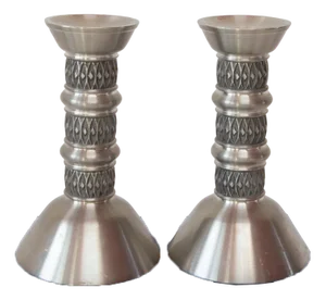 Vintage Norwegian Pewter Candleholders, Mästad, Norway, Set of 2