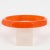 Carved and Faceted Bakelite Bracelet Bangle Neon Orange Marble For Sale - Image 4 of 4