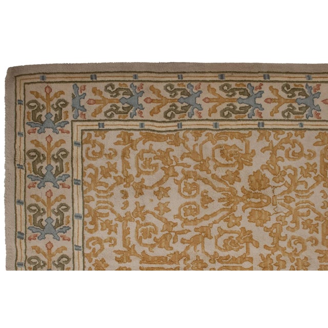 :: Covered field in oversized vase outline scrolling vinery in scalloped contour reminiscent of Rococo stylization....