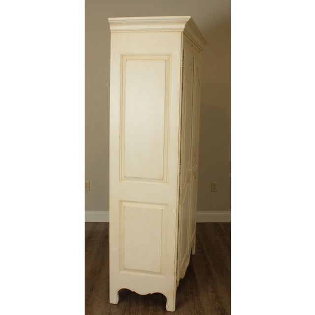 Ethan Allen Country French Cream Painted Armoire Chairish