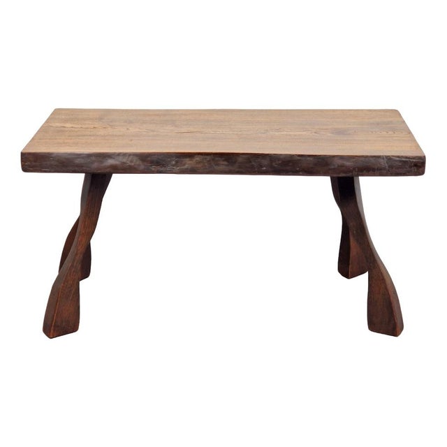 Brutalist Oak Tree Trunk Side Table, 1960s For Sale - Image 12 of 12