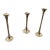 Set of Three Arteriors Home Hammered Nickel Candlesticks For Sale