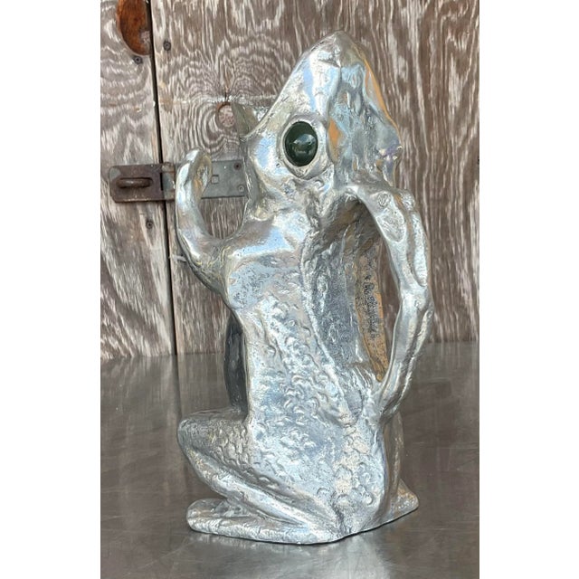 Mid 20th Century Vintage Boho Signed Arthur Court Frog Pitcher For Sale - Image 5 of 8