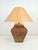 Large Hand Woven Wicker Rattan Table Lamp, France, 1970s For Sale - Image 4 of 8