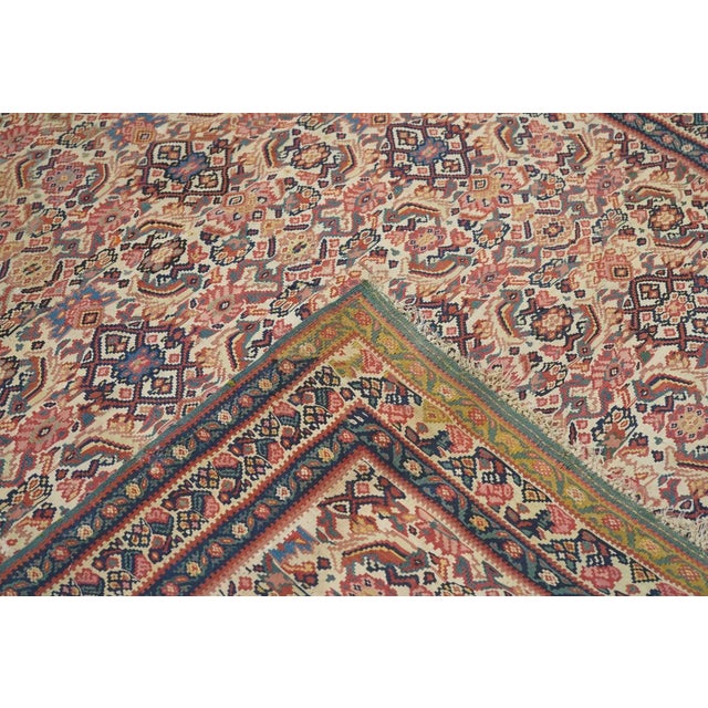 19th Century Antique Senneh Kilim Rug 4'7'' x 6'8'' For Sale - Image 5 of 10