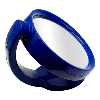 Space Age Rotating Vanity Mirror in Blue, 1970s For Sale
