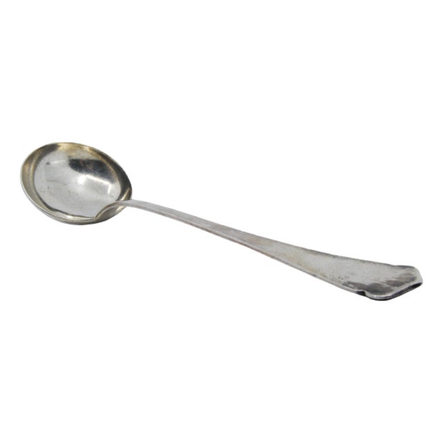 Plain Silver Soup Ladle with Handle For Sale