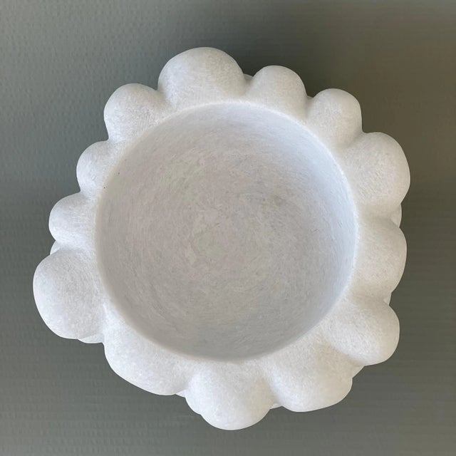 Hand Carved Marble Vessel by Tom Von Kaenel For Sale - Image 4 of 6