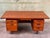 Mid-Century Modern 1960s Jens Risom 72” Executive Walnut Double Pedestal Desk W/Custon Center Drawer, Restored Top For Sale - Image 3 of 12