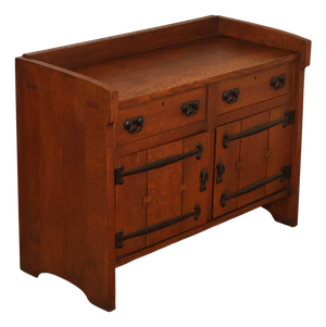 Early Gustav Stickley Arts And Crafts Oak Sideboard Buffet