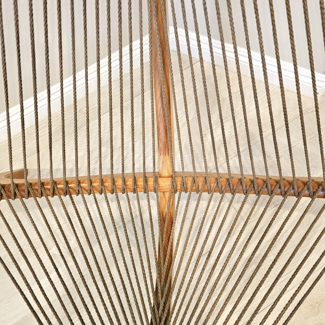Brown 1980s Matched Pair of "Harp" Chairs in Ash Attributed to Jørgen Høvelskov - Two Chairs For Sale - Image 8 of 16