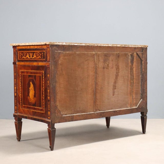 Neoclassical Walnut Chest of Drawers For Sale - Image 15 of 16