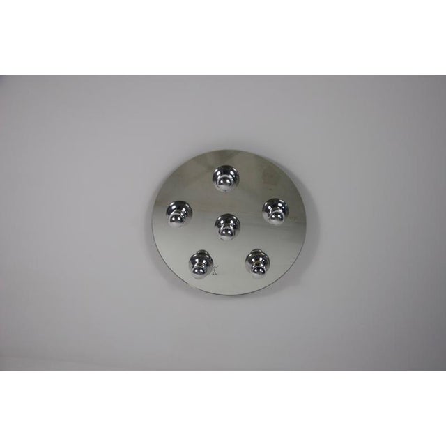 Black Chrome Wall Lamp or Flush Mount attributed to Cosack, 1970s For Sale - Image 8 of 10