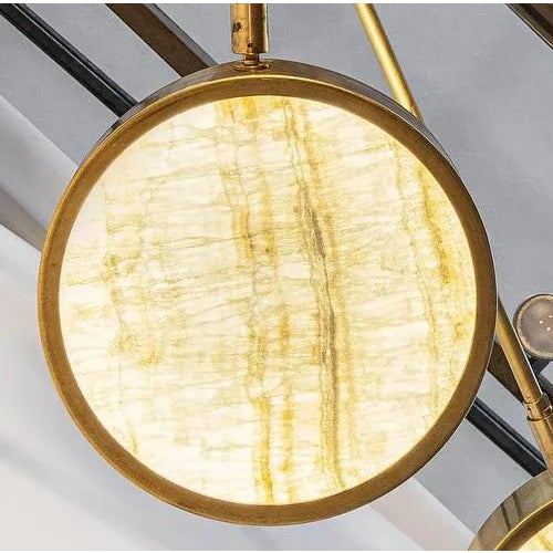 Not Yet Made - Made To Order Ivory Onyx and Brass Chandelier by Silvio Piattelli For Sale - Image 5 of 13