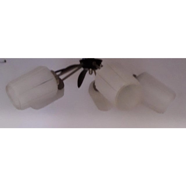 Ceiling Lamp with Black Painted Iron Frame, 1970s, in Good conditions. Designed 1970 to 1979 European Plug (up to...