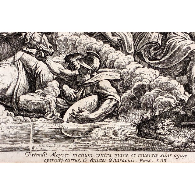 Set of Four Framed Engravings of Classical Biblical Scenes For Sale - Image 13 of 18