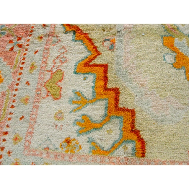 Antique Oushak Carpet , 10'9" X 14' #16474 For Sale - Image 10 of 13