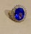 6.2 Carat Oval Tanzanite & 1 Ct Diamond Ring 14 Karat Yellow Gold, Estate, S 7 For Sale - Image 4 of 8