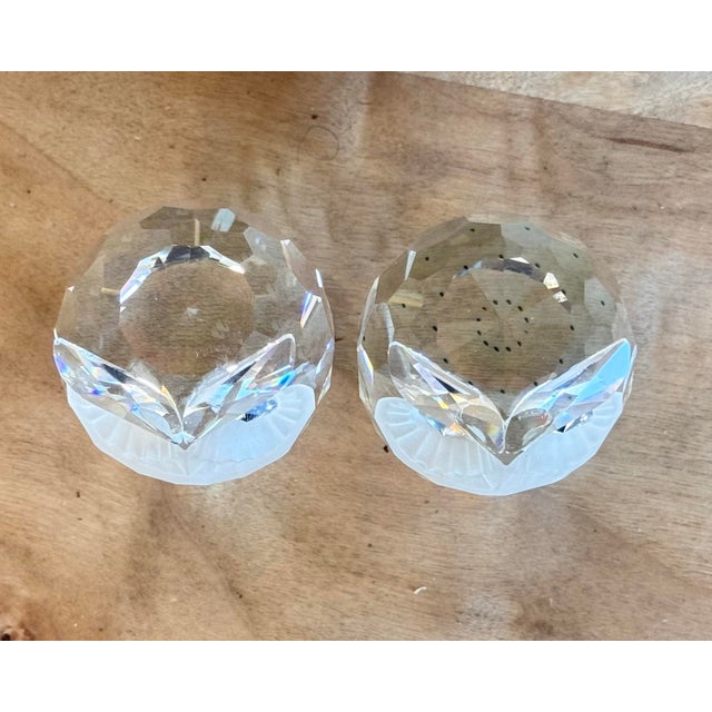 Glass Swarovski Crystal “Woodland Friends” Owls (Set of 2) For Sale - Image 7 of 12
