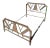 French Art Deco Brass Headboard & Footboard With Side Rails. For Sale