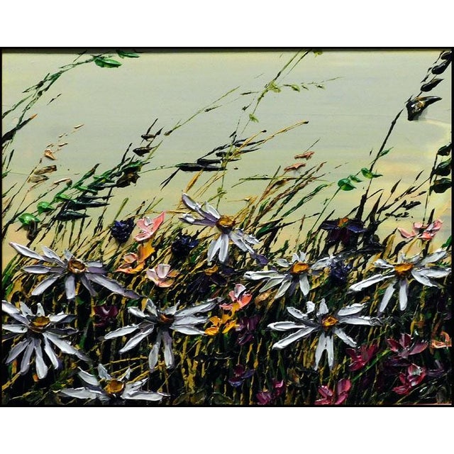 "Untitled" framed Original Acrylic on Canvas by Maya Eventov Hand Signed by the Artist museum mounted, matted and custom...