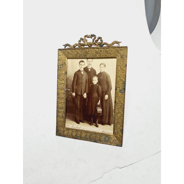 Metal Bronze and Glass Rococo Frame, France, 1890s For Sale - Image 7 of 17