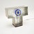 A stylish and quirky vintage italian glass and steel table lamp, thought to be designed by angelo brotto for esperia...