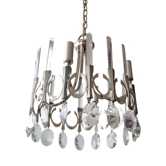 Vintage Ovali Pendant Lamp by Gaetano Sciolari for Sciolari, 1960s For Sale