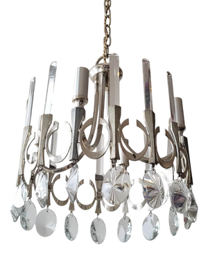 Vintage Ovali Pendant Lamp by Gaetano Sciolari for Sciolari, 1960s