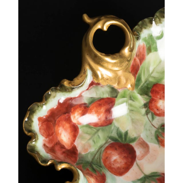 Hand-Painted Porcelain Strawberry Bowl from Rosenthal Monbijou, Germany, 1900 For Sale - Image 6 of 11