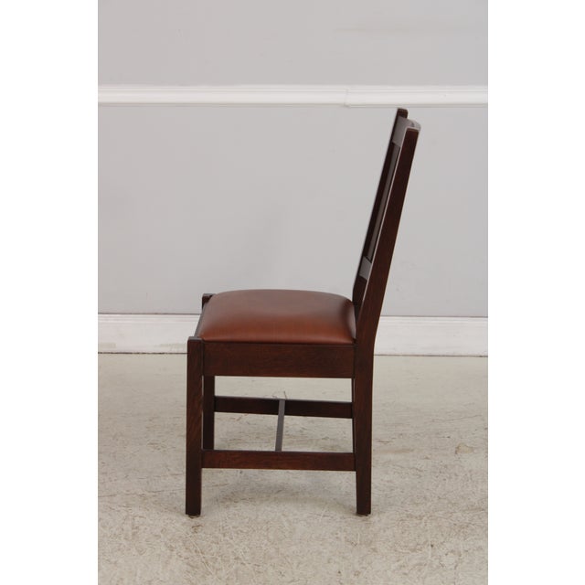 Pair of Stickley Mission Oak Chairs c.2023 For Sale In Philadelphia - Image 6 of 16