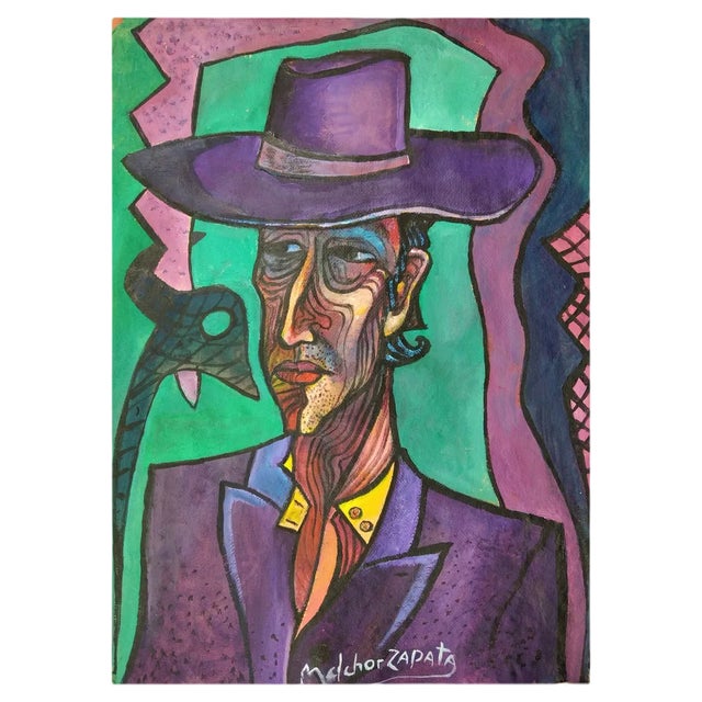 Melchor Zapata, Untitled, 2014, Acrylic on Paper For Sale