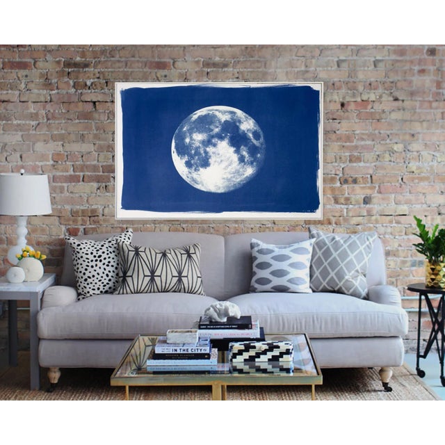 "Full Moon" , Handprinted Cyanotype on Watercolor Paper. Limited Edition For Sale - Image 4 of 10