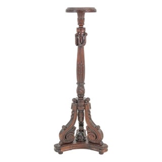 Neoclassical Style Mahogany Plant Stand For Sale