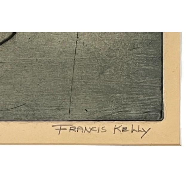 Mid-Century Signed 1960's Francis Kelly Etching For Sale - Image 4 of 8
