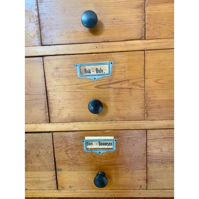 1940s Large Danish Oak Apothecary Cabinet , 1940s For Sale - Image 5 of 8