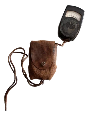 Vintage Tower Brand Gauge With Leather Pouch