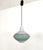 Cream Mid-Century Modern Italian Glass Pendant Fixture with Stripes, 1960s For Sale - Image 8 of 15