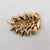 Napier Vintage 1960s Signed Napier Goldtone White Marquise Rhinestone Leaf Brooch For Sale - Image 4 of 7
